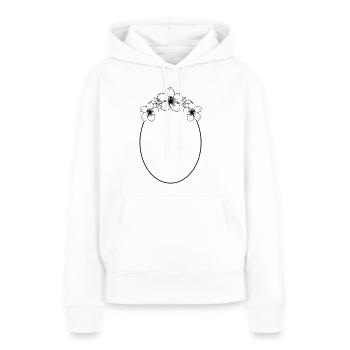 Hibiscus Boho Flower 3 - Women’s Premium Organic Hoodie - white - Front - Julia (174cm)