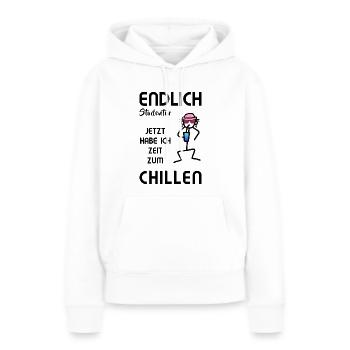 Party Feiern - Endlich Studentin Zeit zum Chillen - Frauen Premium Bio Hoodie - Weiß - Vorne - Julia (174cm)