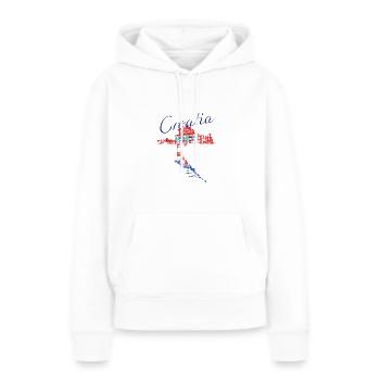 Croatia Flag - Frauen Premium Bio Hoodie - Weiß - Vorne - Julia (174cm)
