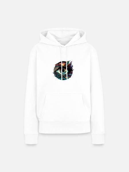 TRIPPY AUGE - Frauen Premium Bio Hoodie - Weiß