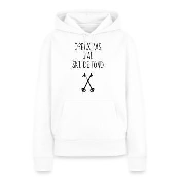 Langlaufen / Langlauf / eislaufen / Langläufer - Frauen Premium Bio Hoodie - Weiß - Vorne - Julia (174cm)
