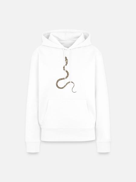 serpent - Sweat à capuche Premium bio Femme - blanc