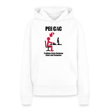 PEBCAC - Problem exists between Chair and Computer - Sweat à capuche Premium bio Femme - blanc - Devant - Julia (174cm)