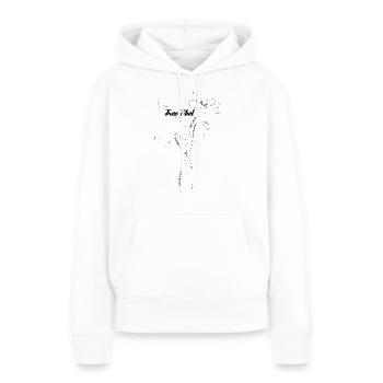 Tibet libre Lotus - Sweat à capuche Premium bio Femme - blanc - Devant - Julia (174cm)