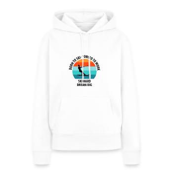 Ski nautique, ski nautique, skieurs nautiques - Sweat à capuche Premium bio Femme - blanc - Devant - Julia (174cm)