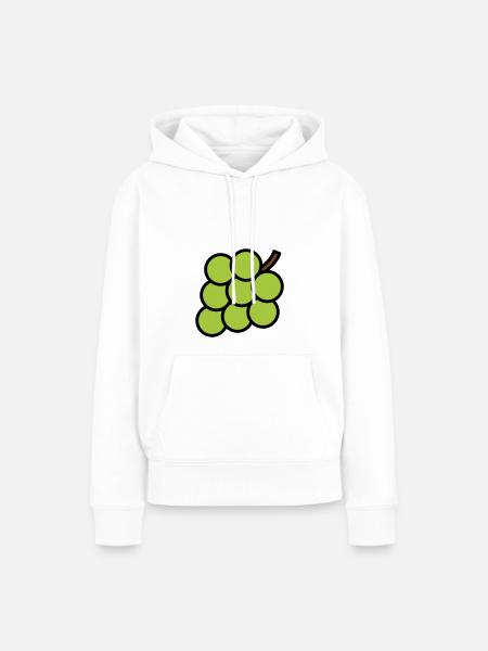 Weintrauben - Frauen Premium Bio Hoodie - Weiß