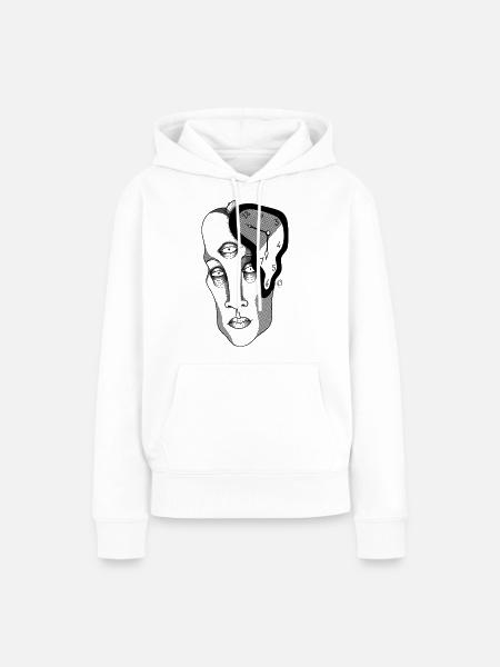 Die weiche Uhr - Frauen Premium Bio Hoodie - Weiß