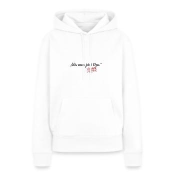 Wir essen jetzt Opa Satzzeichen Leben retten Komma - Frauen Premium Bio Hoodie - Weiß - Vorne - Julia (174cm)
