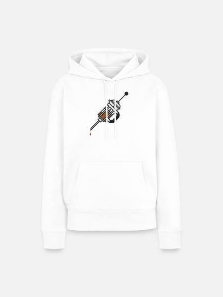 Kaffee Kaffee Kaffee - Frauen Premium Bio Hoodie - Weiß