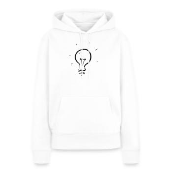 Ampoule - Sweat à capuche Premium bio Femme - blanc - Devant - Julia (174cm)