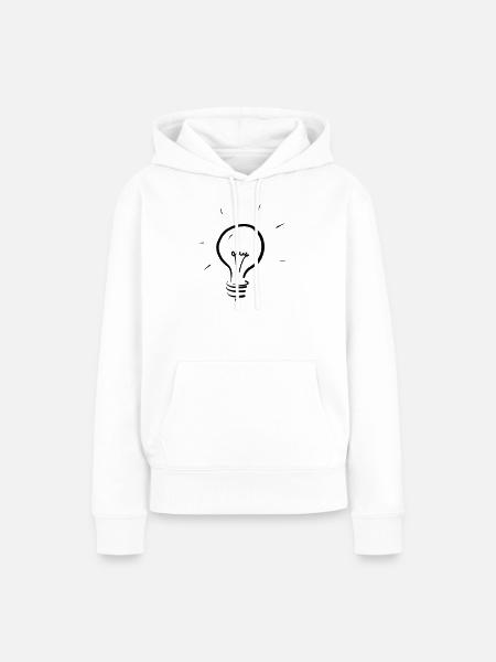 Glühbirne - Frauen Premium Bio Hoodie - Weiß