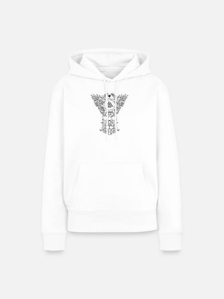 Dieser Baum der Raben des Odin - Frauen Premium Bio Hoodie - Weiß