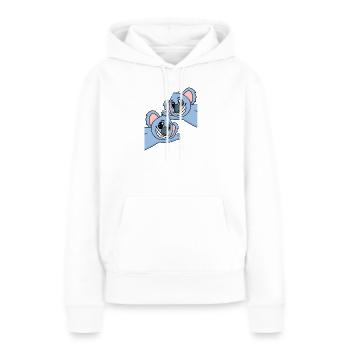 Koala Koalas - Sweat à capuche Premium bio Femme - blanc - Devant - Julia (174cm)