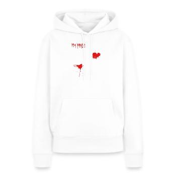 Je vais bien, éclaboussures de sang - Sweat à capuche Premium bio Femme - blanc - Devant - Julia (174cm)