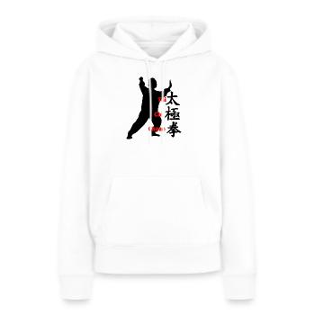 Chinesisches Zeichen und Text Taichi Chuan - Frauen Premium Bio Hoodie - Weiß - Vorne - Julia (174cm)