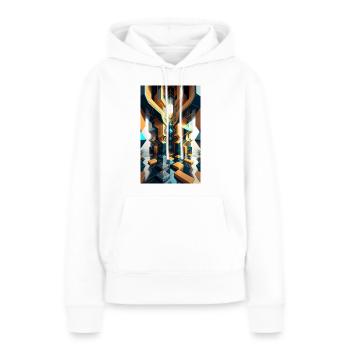 Kristall-Königreich - Frauen Premium Bio Hoodie - Weiß - Vorne - Julia (174cm)