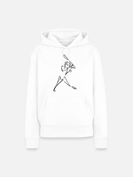 Kricketspieler - Frauen Premium Bio Hoodie - Weiß