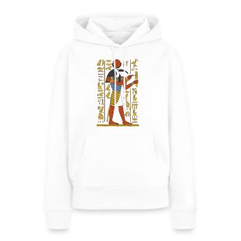 , dieu de la Sagesse - Sweat à capuche Premium bio Femme - blanc - Devant - Julia (174cm)