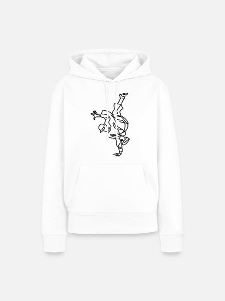 Breakdance Junge Zeichnung - Frauen Premium Bio Hoodie - Weiß