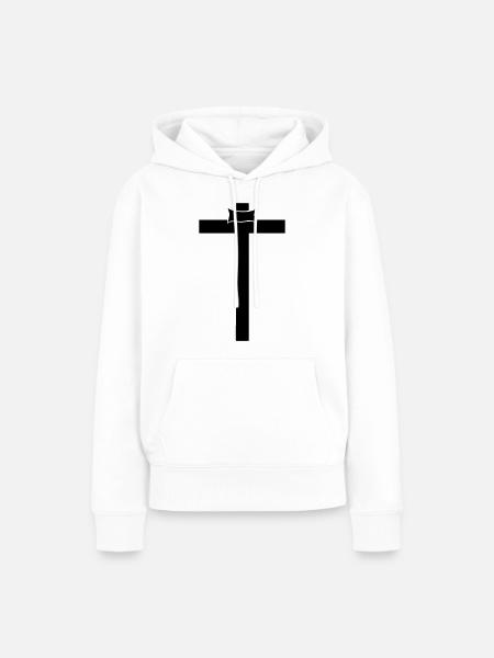 Kreuz Jesu - Frauen Premium Bio Hoodie - Weiß