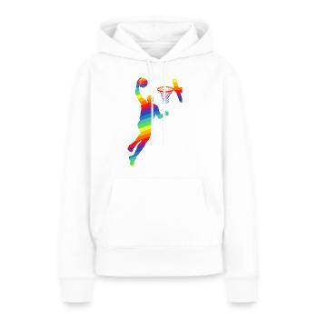 Basket-ball Hommes - Sweat à capuche Premium bio Femme - blanc - Devant - Julia (174cm)