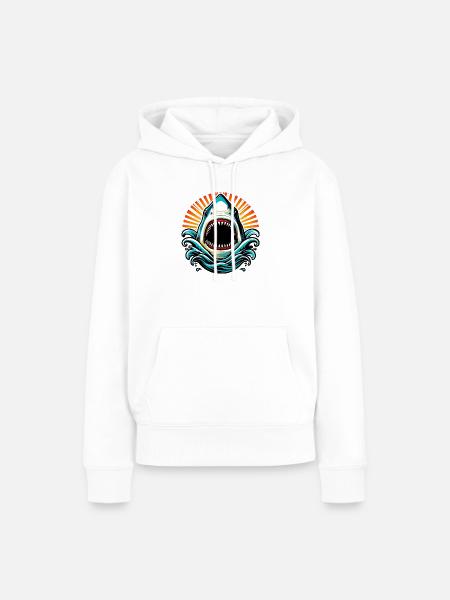 Hai - Frauen Premium Bio Hoodie - Weiß