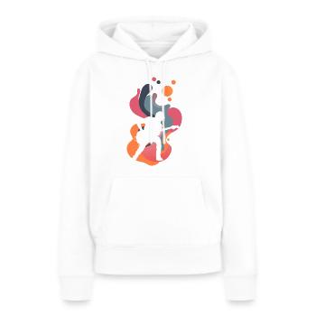 Gitarre Hardrock Elektrogitarre - Frauen Premium Bio Hoodie - Weiß - Vorne - Julia (174cm)