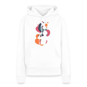 Karaoke Chor Stimme - Frauen Premium Bio Hoodie - Weiß - Vorne - Julia (174cm)