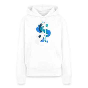 Cascade de parkour - Sweat à capuche Premium bio Femme - blanc - Devant - Julia (174cm)