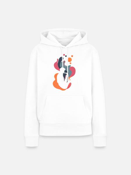 Saxophon Blaskapelle Jazz - Frauen Premium Bio Hoodie - Weiß