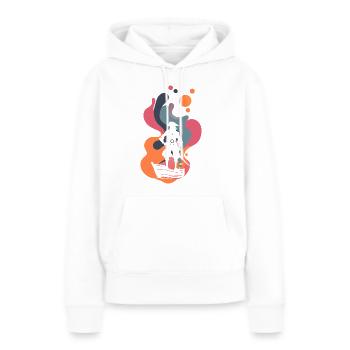 piraterie pirate tête de pirate - Sweat à capuche Premium bio Femme - blanc - Devant - Julia (174cm)