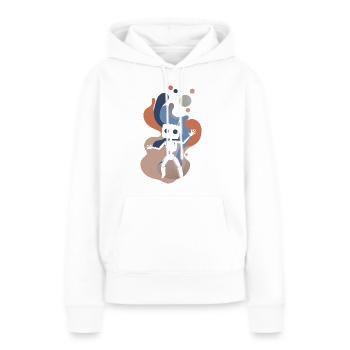 Technologie de la robotique - Sweat à capuche Premium bio Femme - blanc - Devant - Julia (174cm)