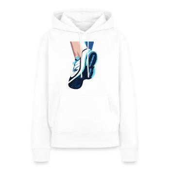 Chaussures de course Femme Coureuse - Sweat à capuche Premium bio Femme - blanc - Devant - Julia (174cm)