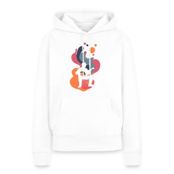 Countrymusic Banjo - Frauen Premium Bio Hoodie - Weiß - Vorne - Julia (174cm)