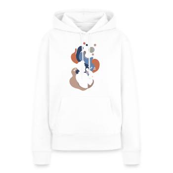 Karaoke Chor Gesang - Frauen Premium Bio Hoodie - Weiß - Vorne - Julia (174cm)