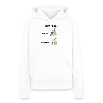 Wochenende und Arbeit  - Frauen Premium Bio Hoodie - Weiß - Vorne - Julia (174cm)