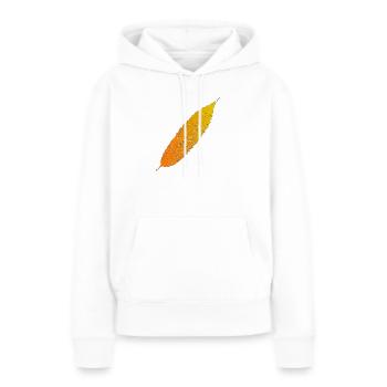 Herbstblatt Farbverlauf - Frauen Premium Bio Hoodie - Weiß - Vorne - Julia (174cm)