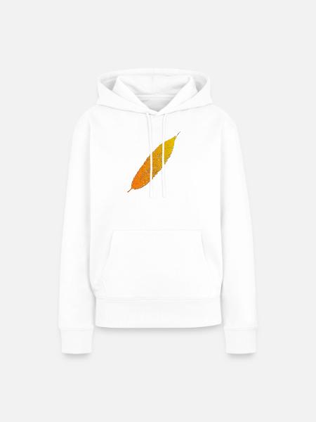 Herbstblatt Farbverlauf - Frauen Premium Bio Hoodie - Weiß