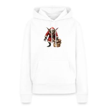 Weihnachtsgoblin mit Kreaturen - Frauen Premium Bio Hoodie - Weiß - Vorne - Julia (174cm)