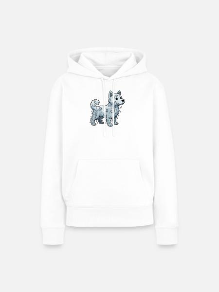 Wolkenhund Flow Sanft - Frauen Premium Bio Hoodie - Weiß