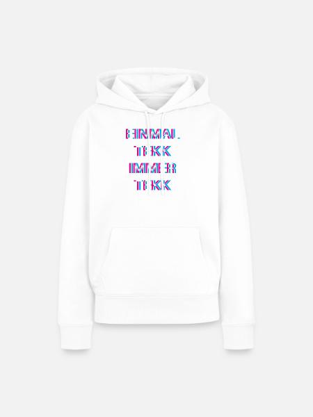 Hardtekk Tekk - Frauen Premium Bio Hoodie - Weiß