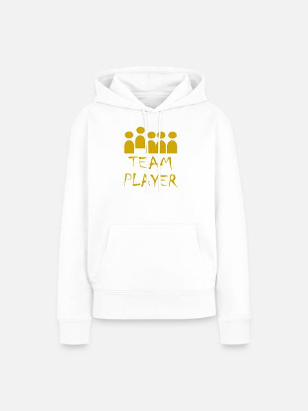 Teamspieler Silhouette  - Frauen Premium Bio Hoodie - Weiß