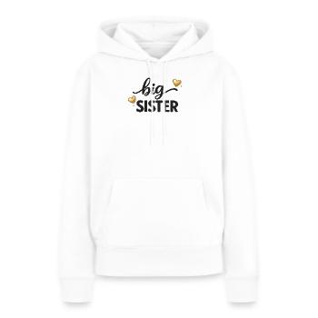 Tenue de grand frère et de grande sœur Shirt de grande sœur - Sweat à capuche Premium bio Femme - blanc - Devant - Julia (174cm)