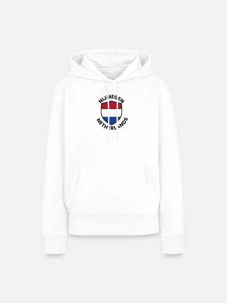 Nijmeger Niederlande-Schild - Frauen Premium Bio Hoodie - Weiß