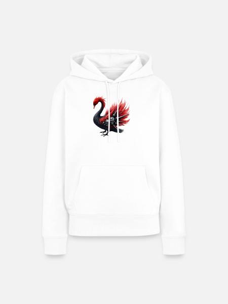 Schattenrabe mit Totenköpfen und Stacheln - Frauen Premium Bio Hoodie - Weiß