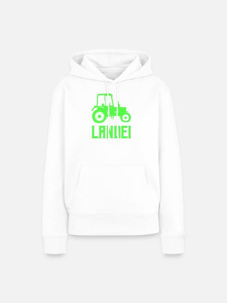 Traktor Silhouette Landei - Frauen Premium Bio Hoodie - Weiß