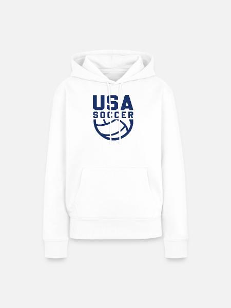 USA Soccer - Frauen Premium Bio Hoodie - Weiß