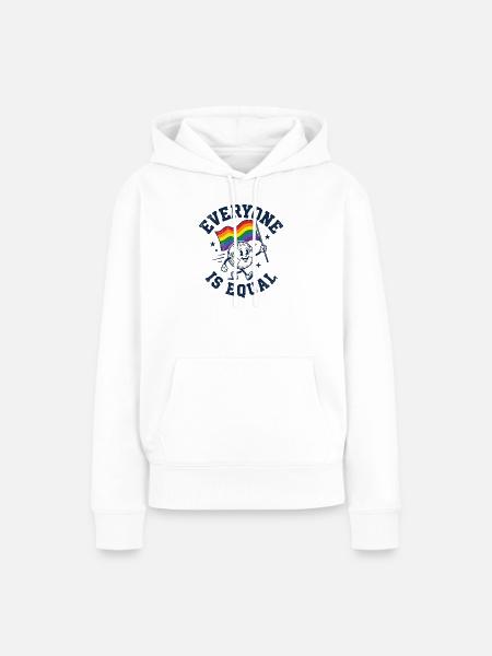 LGBTQ-Pride-Monat – Alle sind gleich - Frauen Premium Bio Hoodie - Weiß