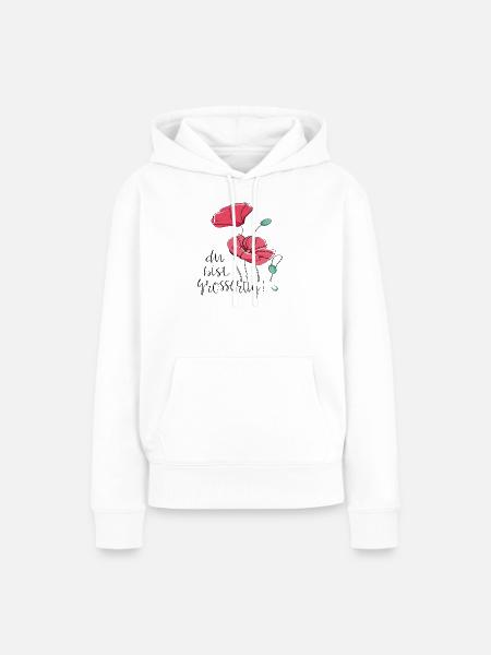 Du bist Großartig - Frauen Premium Bio Hoodie - Weiß
