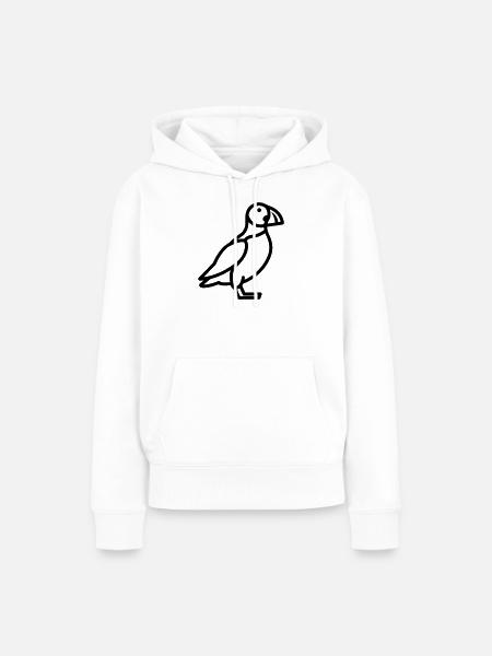 Papageitaucher-Seevogel - Frauen Premium Bio Hoodie - Weiß